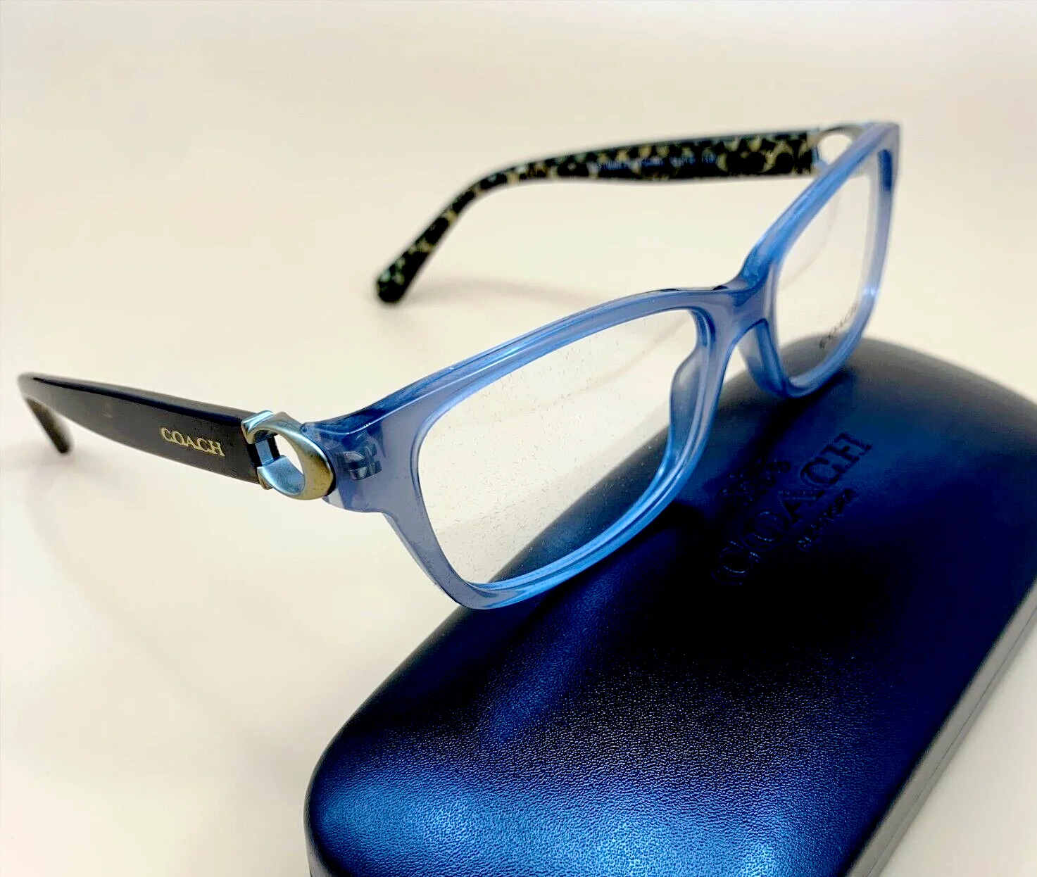 NEW COACH HC 6119 5521 MILKY BLUE DENIM AUTHENTIC EYEGLASSES FRAMES 53-16