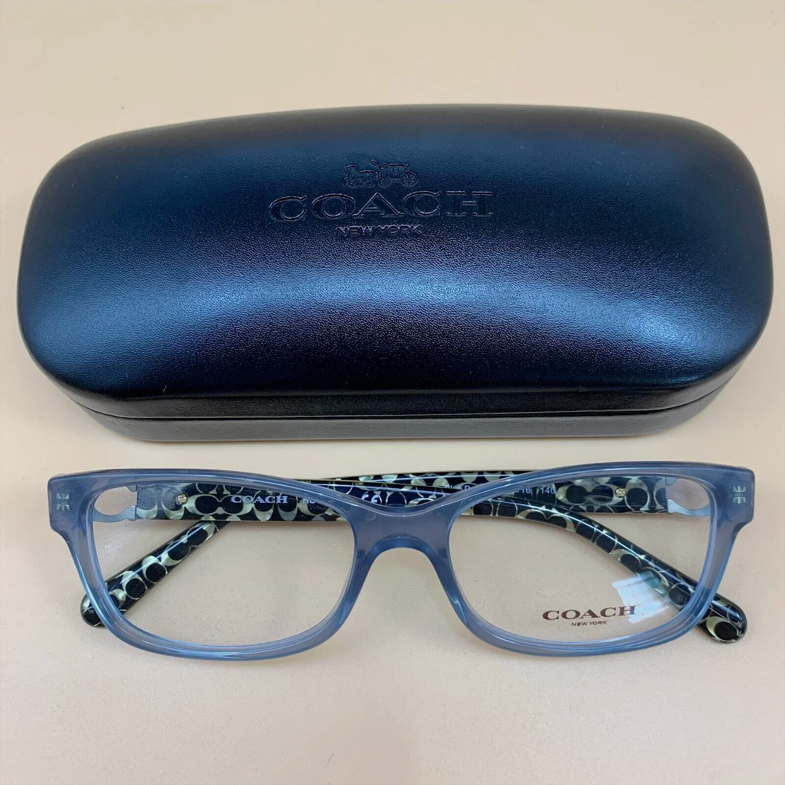 NEW COACH HC 6119 5521 MILKY BLUE DENIM AUTHENTIC EYEGLASSES FRAMES 53-16 2