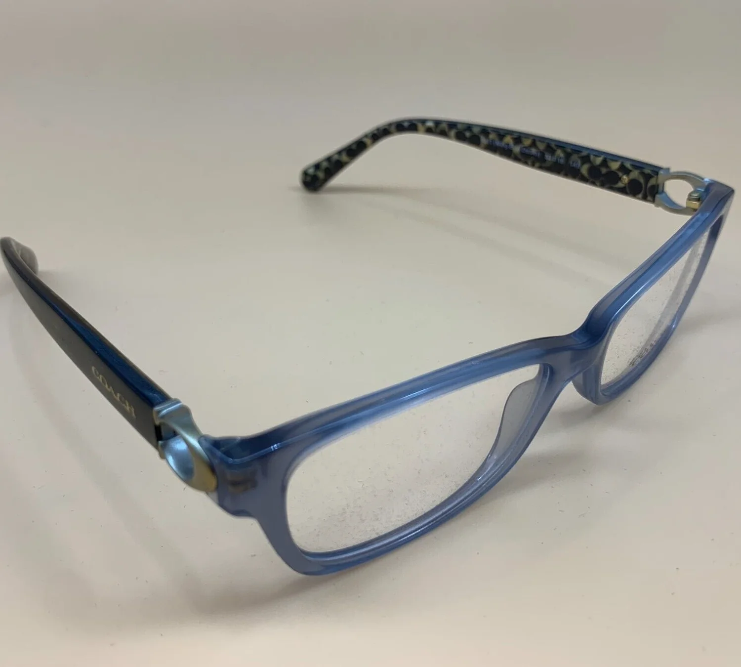 NEW COACH HC 6119 5521 MILKY BLUE DENIM AUTHENTIC EYEGLASSES FRAMES 53-16 3