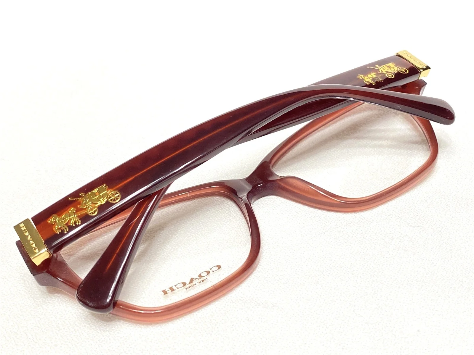 NEW Coach HC6088 5396 Womens Black Cherry/Gold Cats Eye Eyeglasses Frames 52/15 2