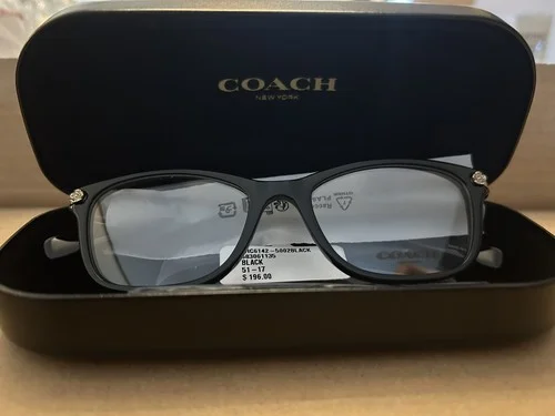 NEW COACH HC6142 5002 Black Rectangle Square Women