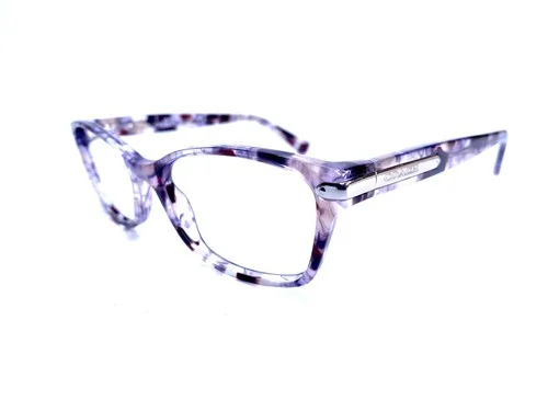 New Coach Purple Silver Tortoise Clear Wayfarer Glasses HC6065 5548 51 17 135 2