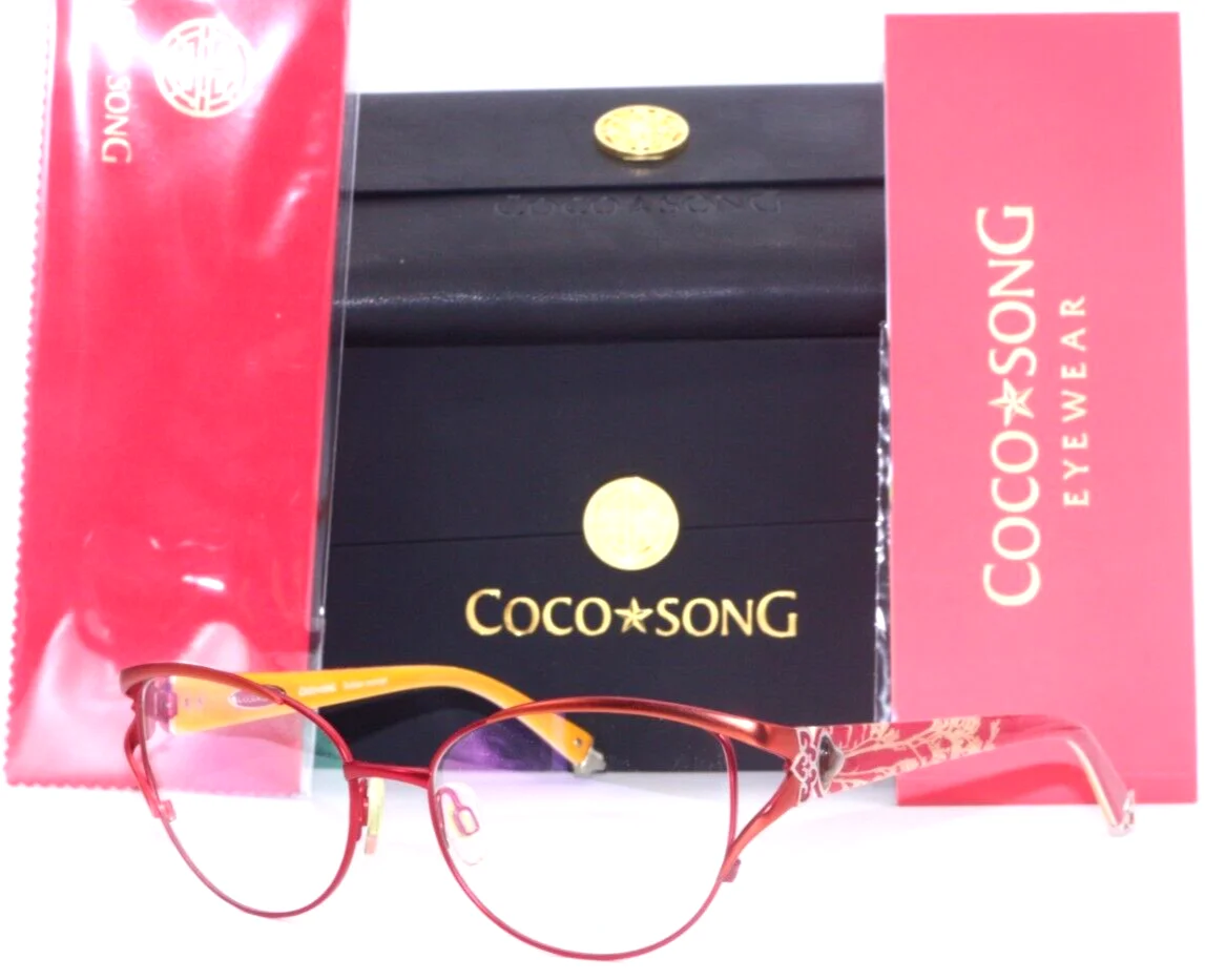 NEW COCO SONG CV 098 COL. 3 PURPLE RED AUTHENTIC FRAMES EYEGLASSES CV098 53-16