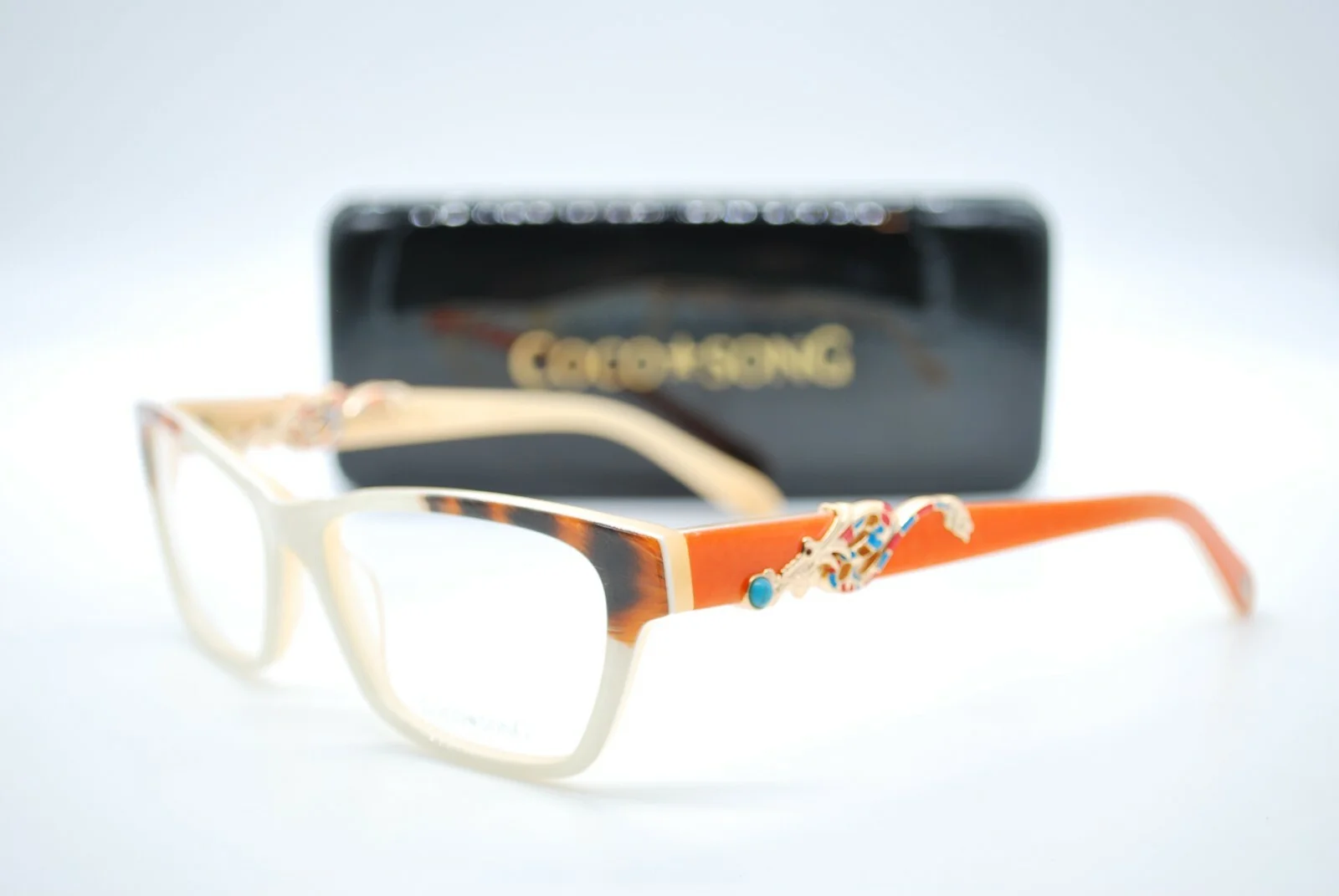 NEW COCO SONG CV 113 MELD GOLD COL. 2 AUTHENTIC EYEGLASSES FRAMES RX 53-15