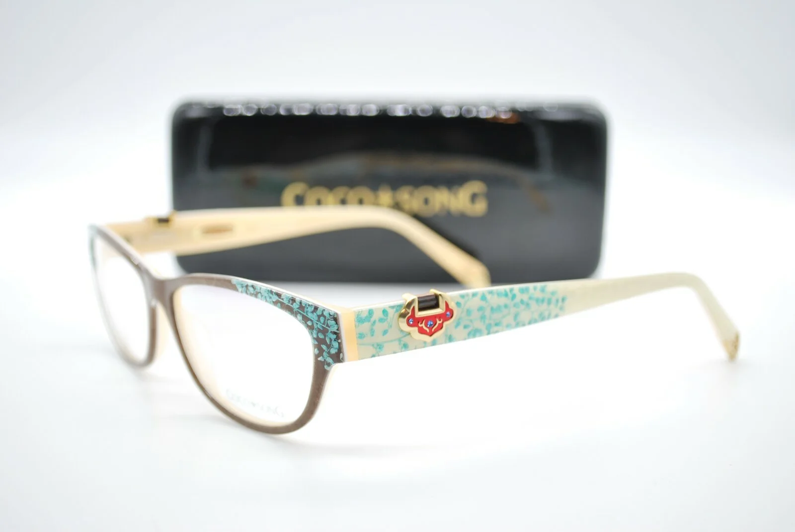 NEW COCO SONG CV 122 HARD SPEAKER COL. 4 AUTHENTIC EYEGLASSES FRAMES RX 53-15