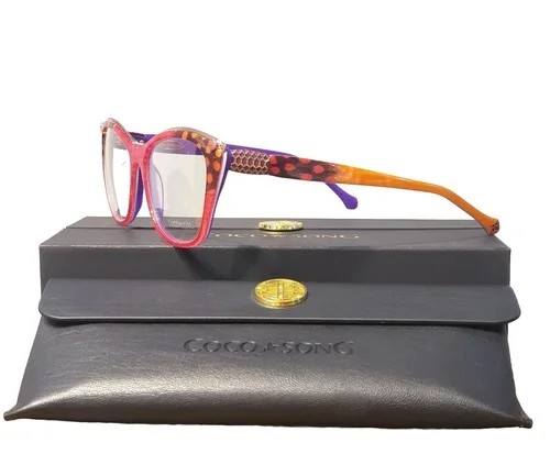 NEW COCO SONG EYEGLASSES CV 151 FOREST MAZE COL. 4 AUTHENTIC FRAMES 55 MM 2