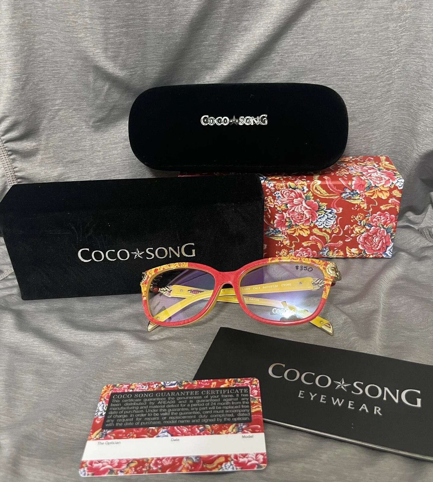 New COCO SONG Eyeglasses, Electric Lady, COL. 4 Frames 54-15-135