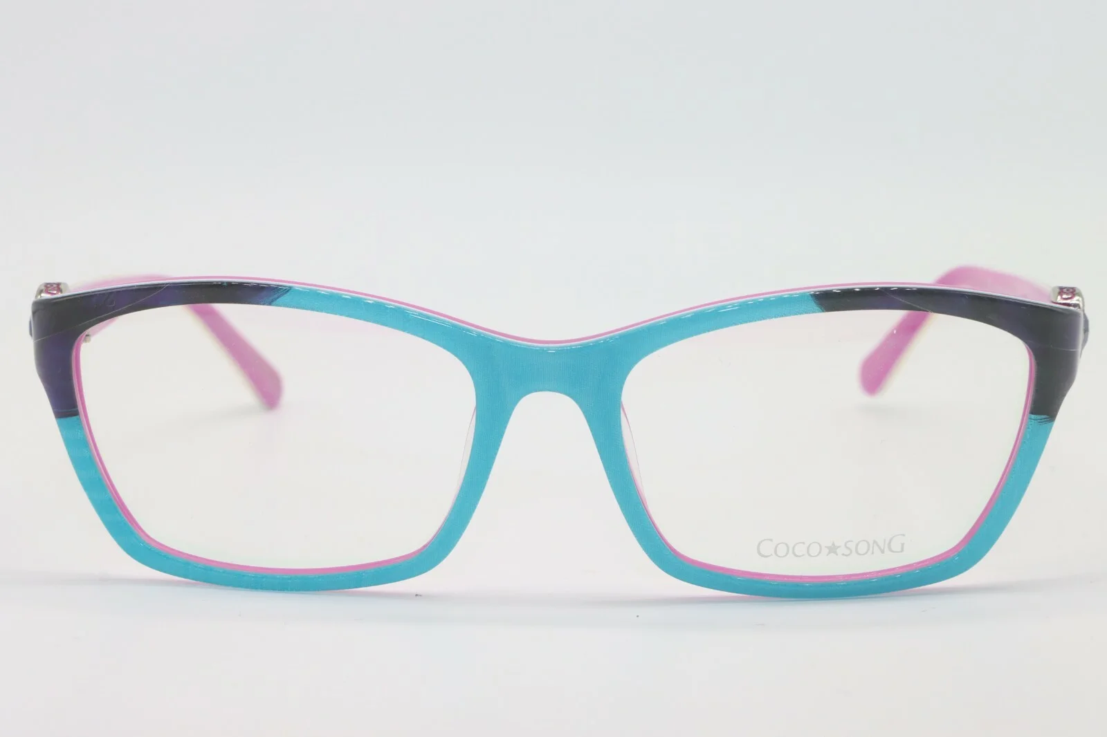 NEW COCO SONG RIGHT FEELING COL. 3 CV133 BLUE PURPLE AUTHENTIC EYEGLASSES 55-18 2