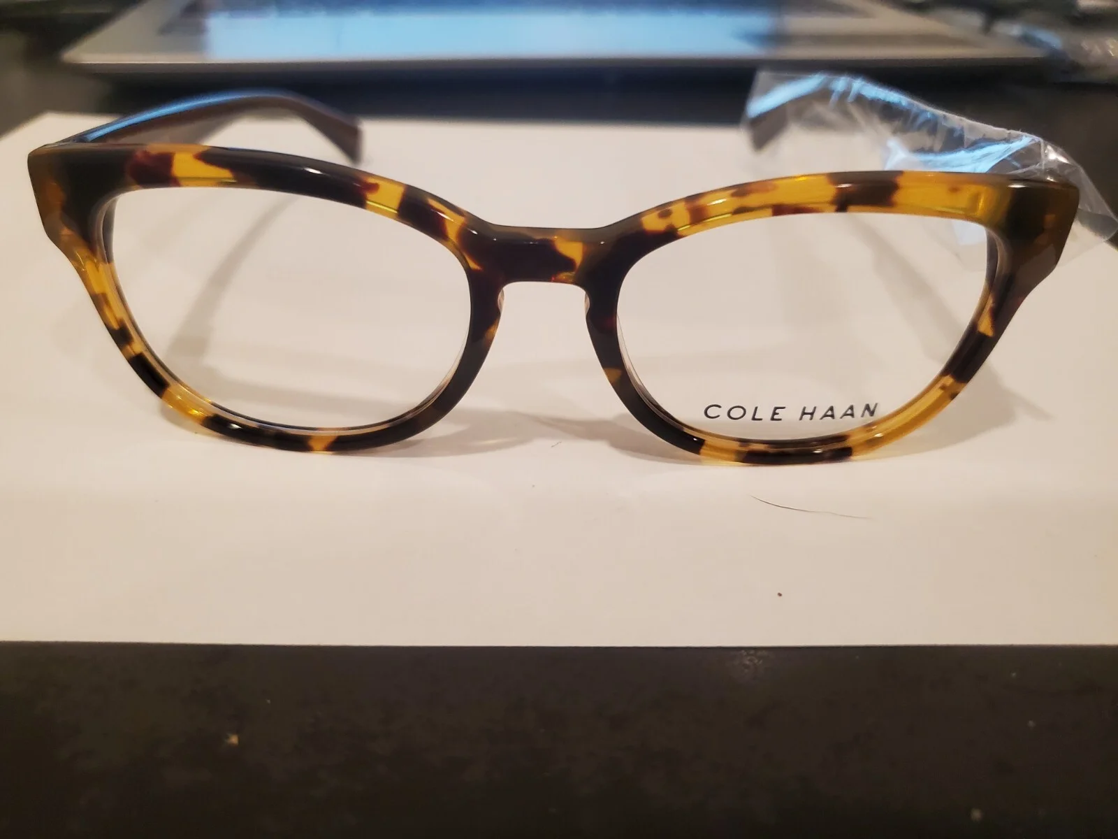 NEW COLE HAAN CH5012 247 Blonde Tortoise Womens Eyeglasses 51-17-135 B35 PERFECT