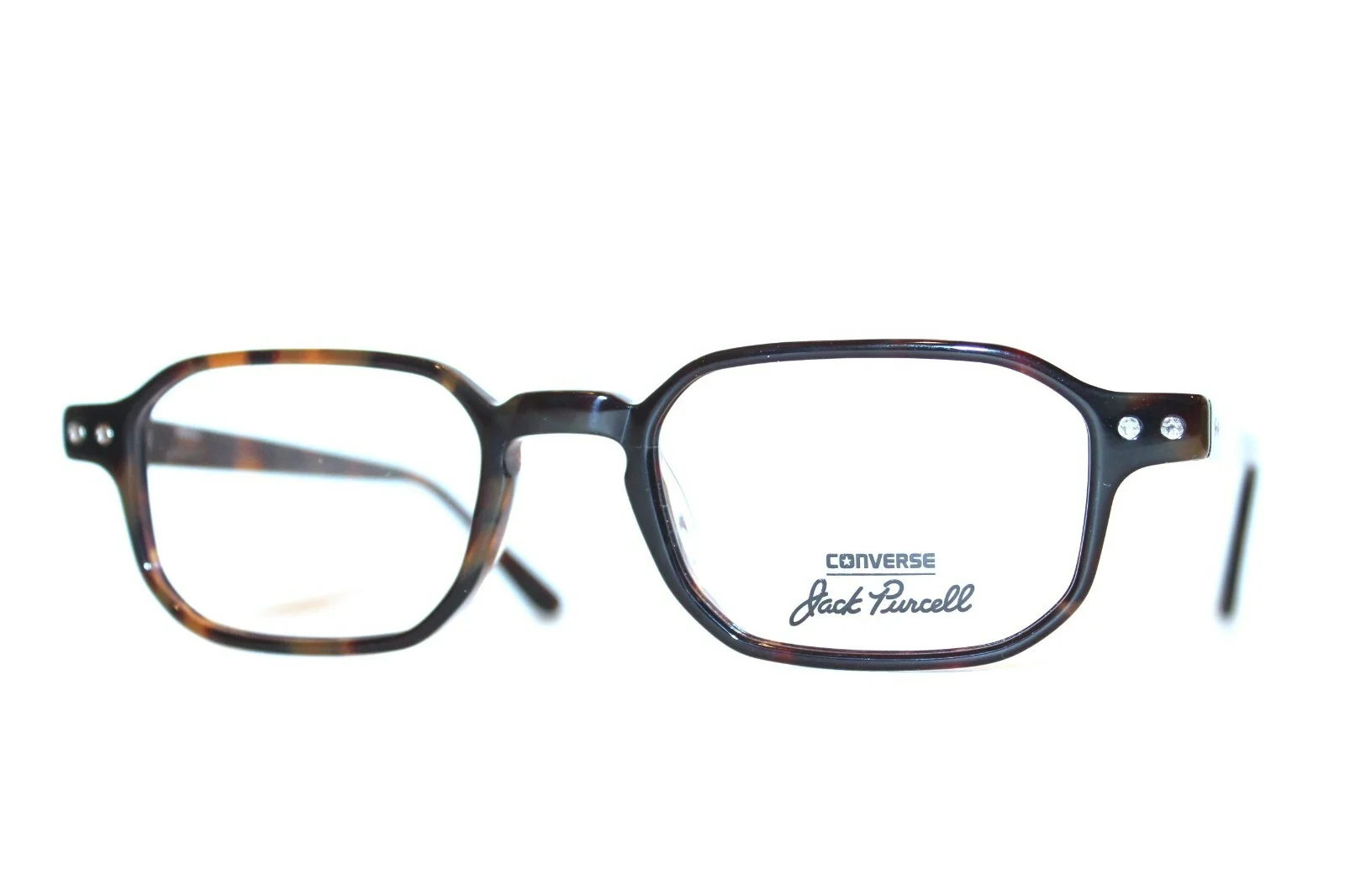 NEW CONVERSE JACK PURCELL P001 UF TORTOISE EYEGLASSES RX FRAMES 49-19-145 W/CASE 4