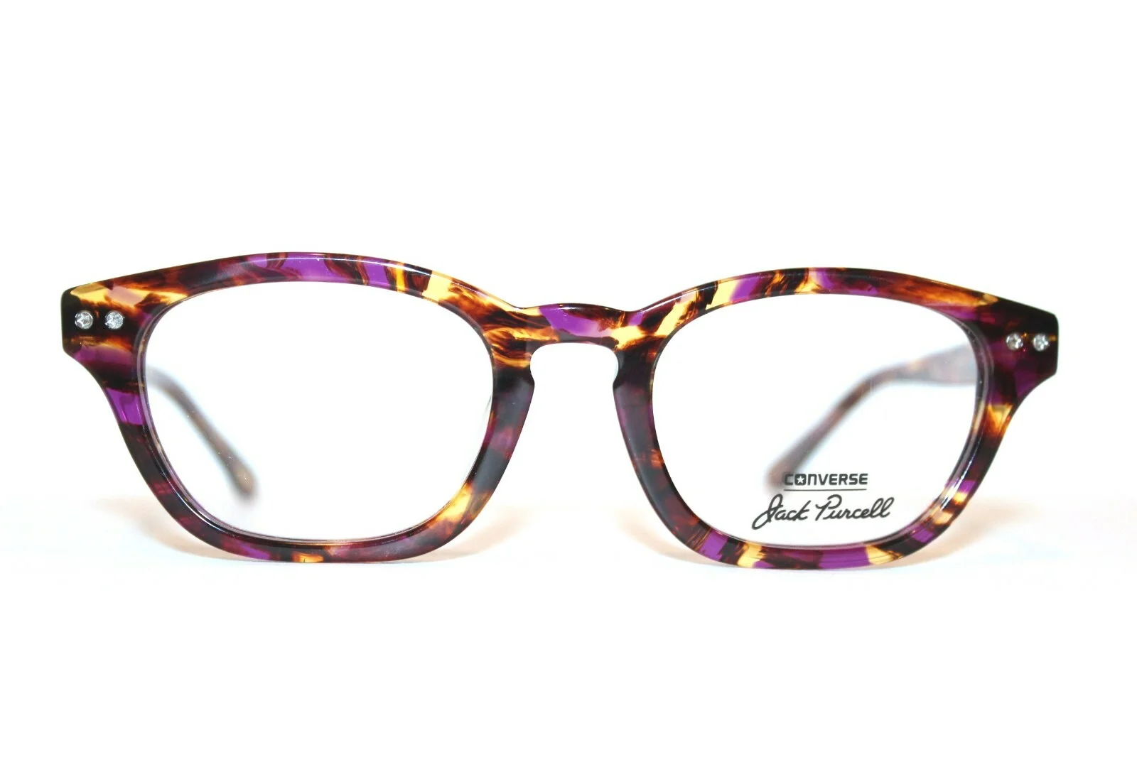 NEW CONVERSE JACK PURCELL P015 UF PURPLE EYEGLASSES RX FRAMES 48-20-140 W/ CASE 2
