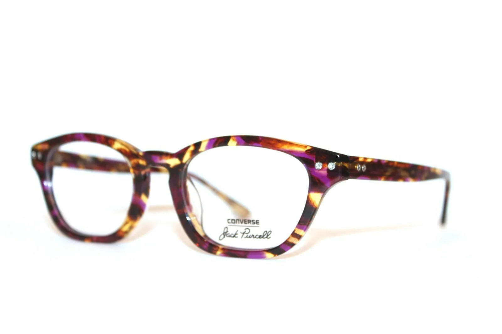 NEW CONVERSE JACK PURCELL P015 UF PURPLE EYEGLASSES RX FRAMES 48-20-140 W/ CASE 3