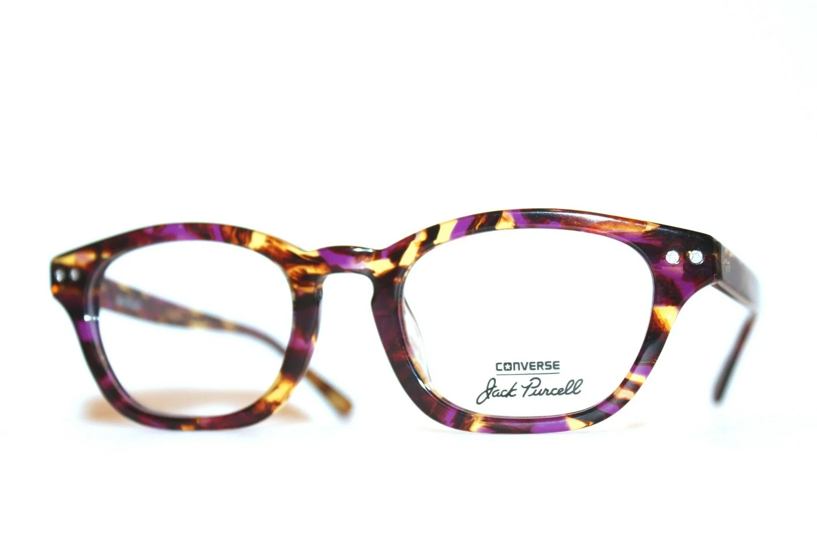 NEW CONVERSE JACK PURCELL P015 UF PURPLE EYEGLASSES RX FRAMES 48-20-140 W/ CASE 4