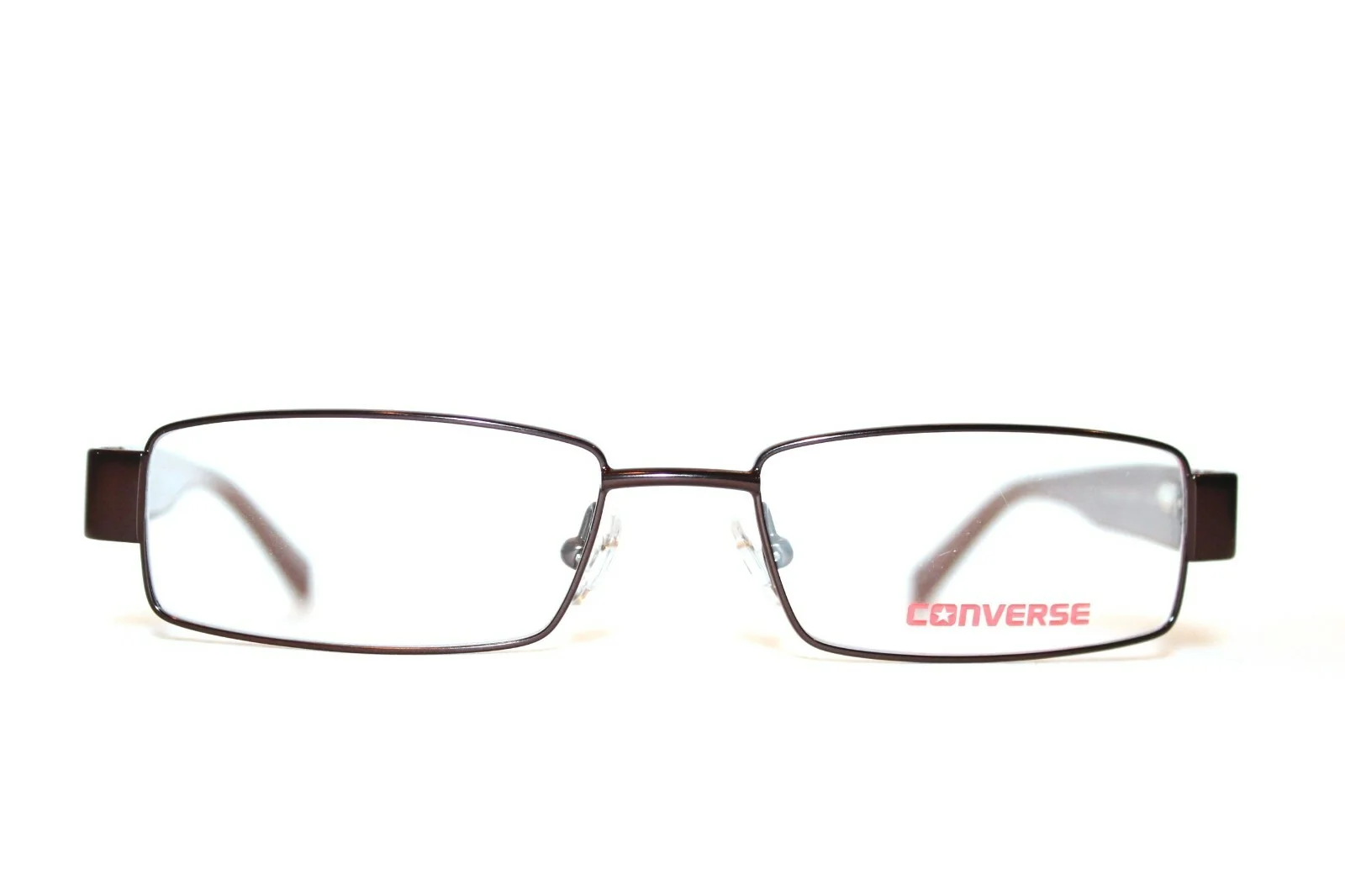 NEW CONVERSE WAIT FOR ME BROWN EYEGLASSES YOUTH KIDS RX FRAMES 49-16-130 W/ CASE 2