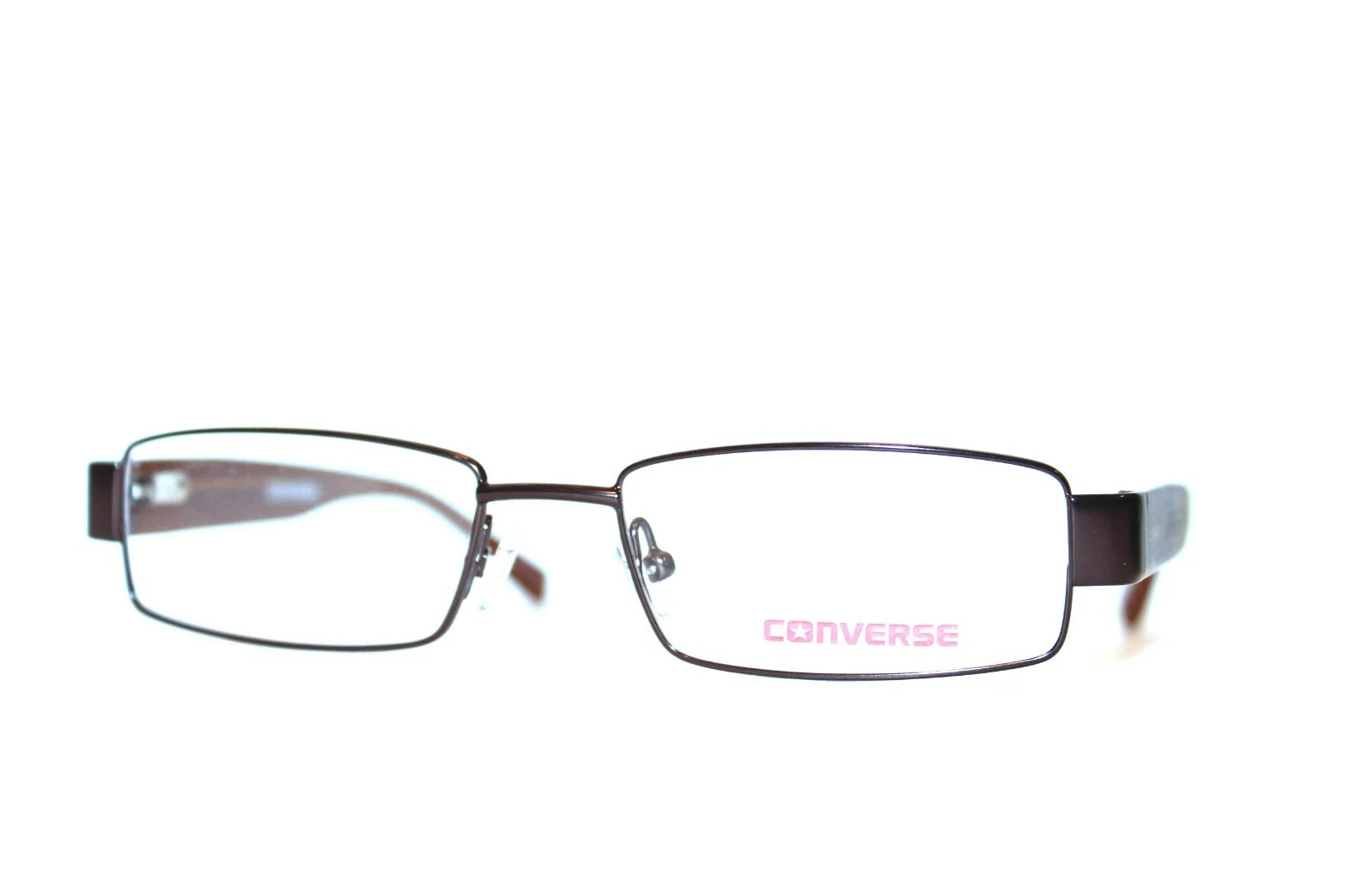 NEW CONVERSE WAIT FOR ME BROWN EYEGLASSES YOUTH KIDS RX FRAMES 49-16-130 W/ CASE 4