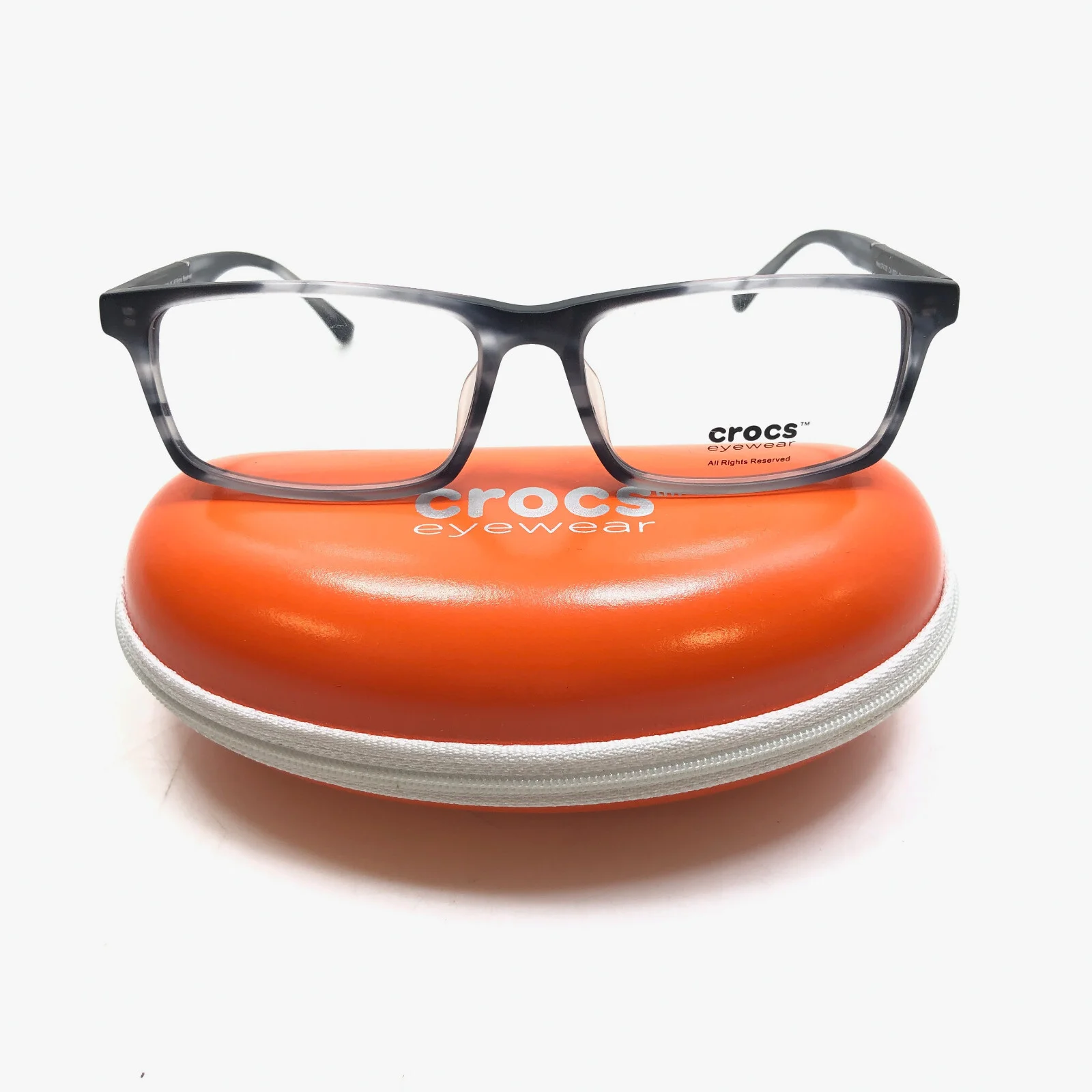 NEW Crocs Eyewear CF4330 80GY Gray Prescription Eyeglasses Frames with Case