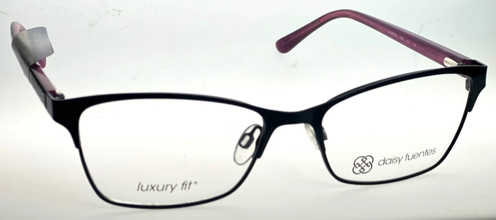 New DAISY FUENTES LA ERICA black Women eyeglasses 55-17-140 Metal frame #125