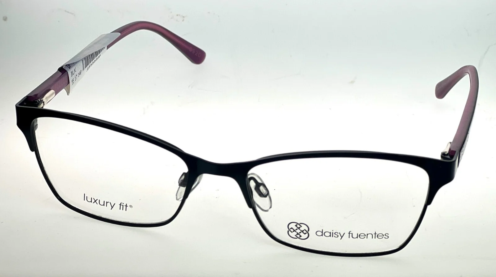 New DAISY FUENTES LA ERICA black Women eyeglasses 55-17-140 Metal frame #125 2