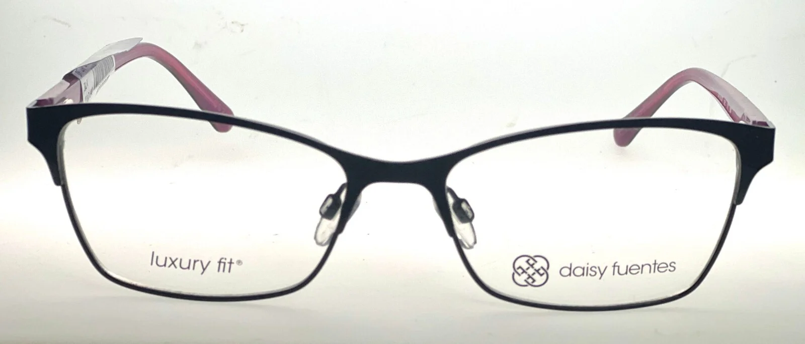 New DAISY FUENTES LA ERICA black Women eyeglasses 55-17-140 Metal frame #125 3