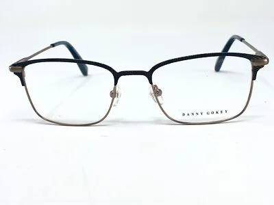 New DANNY GOKEY 79 Dark Green/ Gold Textured Womens Eyeglasses Frame 51-18-140