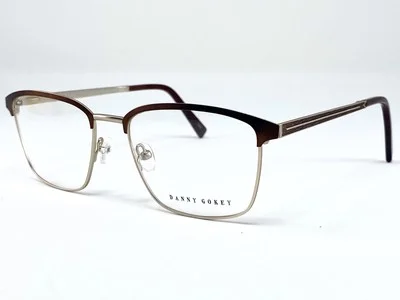 New DANNY GOKEY DG114 Brown/ Gold Womens Eyeglasses Frame 53-18-140 2