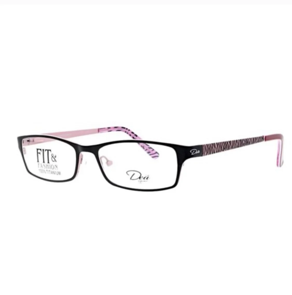 New~ DEA Eyewear Eyeglasses RX Felisa BLK Pink FATHEADZ 53-17-135 FRAMES $102 2