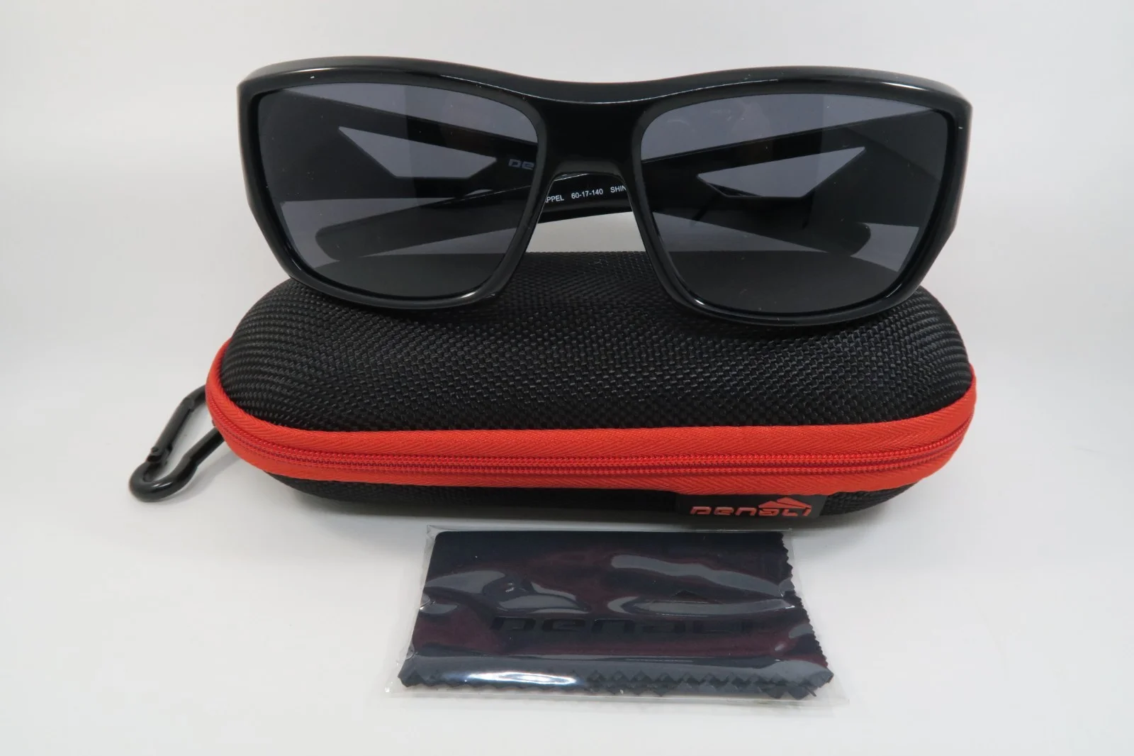 New Designer Inspired Denali RAPPEL Shiny Black Authentic Sunglasses 60mm w/Case 2