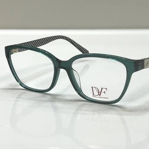 NEW Diane von Furstenberg DVF 5064 481 Glossy Green Eyeglasses Frames 52[]16-130