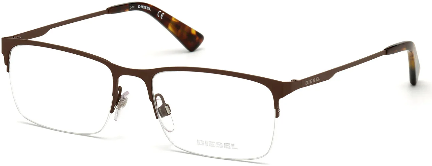 New DIESEL 5202 Matte Black Half Rim Mens Eyeglasses Frame 52-18-145