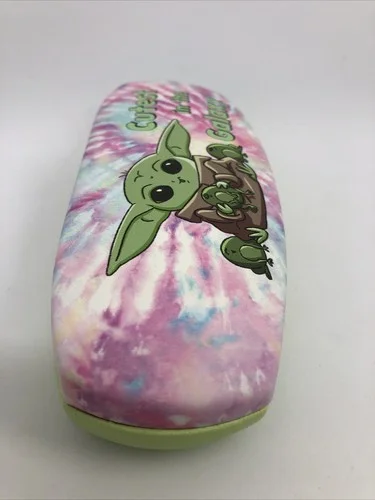 NEW Disney Star Wars Baby Yoda Grogu Hard Metal Clamshell Eyeglasses Case 4