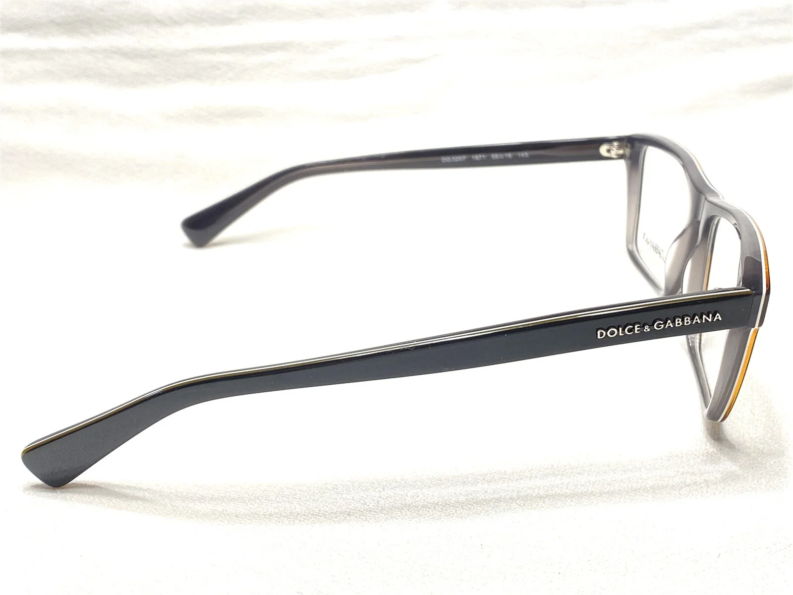 NEW Dolce & Gabbana DG3207 1871 Mens Black Modern Eyeglasses Frames 55/16~145 3