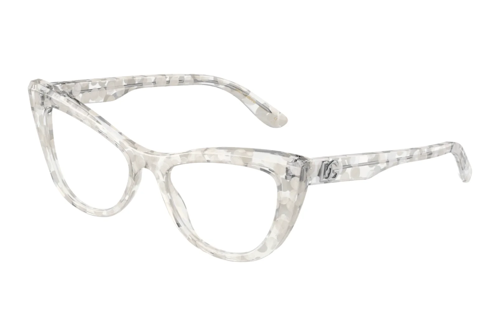 New DOLCE & GABBANA Eyeglasses DG 3354 3348 White Pearl 54-16 145 Cat-Eye Frames
