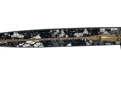 New Dolce & Gabbana Eyeglasses Frames DG3063 1891 Black Lace Square 52-16-135 4