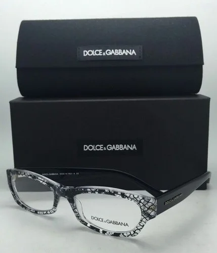 New DOLCE & GABBANA Rx-able Eyeglasses DG 3115 1895 51-17 Clear Black Lace Frame