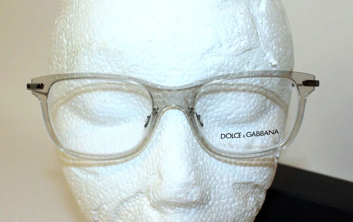 New DOLCE & GABBANA Transparent Unisex EYEGLASS FRAMES DG 1293 04, 51-19-140 2