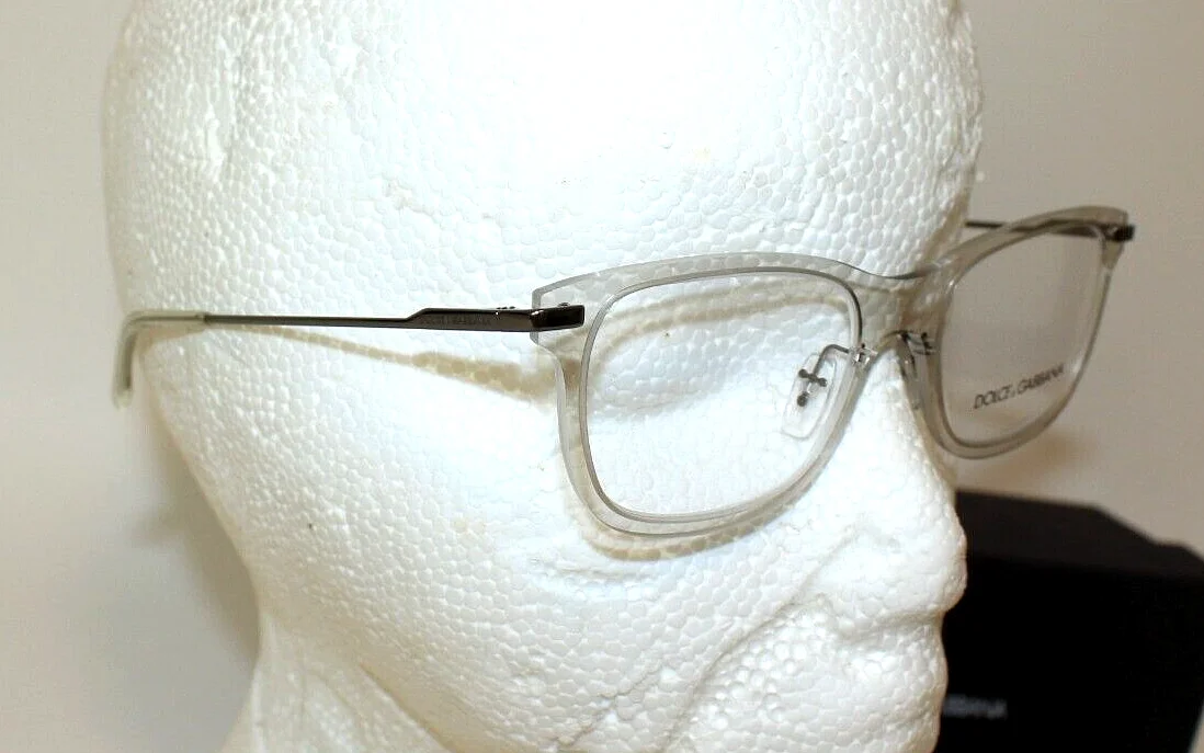 New DOLCE & GABBANA Transparent Unisex EYEGLASS FRAMES DG 1293 04, 51-19-140 3