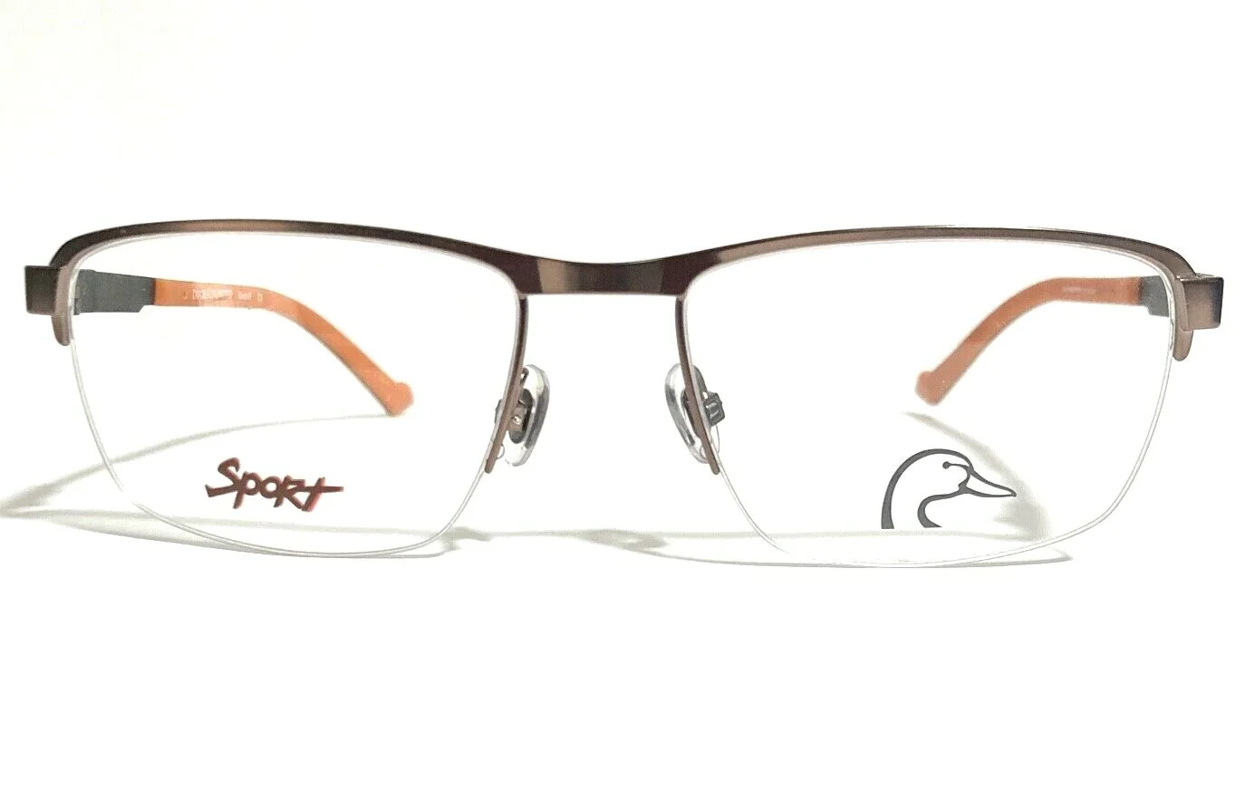 NEW DUCKS UNLIMITED DU DUSTOFF BRBL BROWN CARNON FIBER RX EYEGLASSES 54-18-140MM