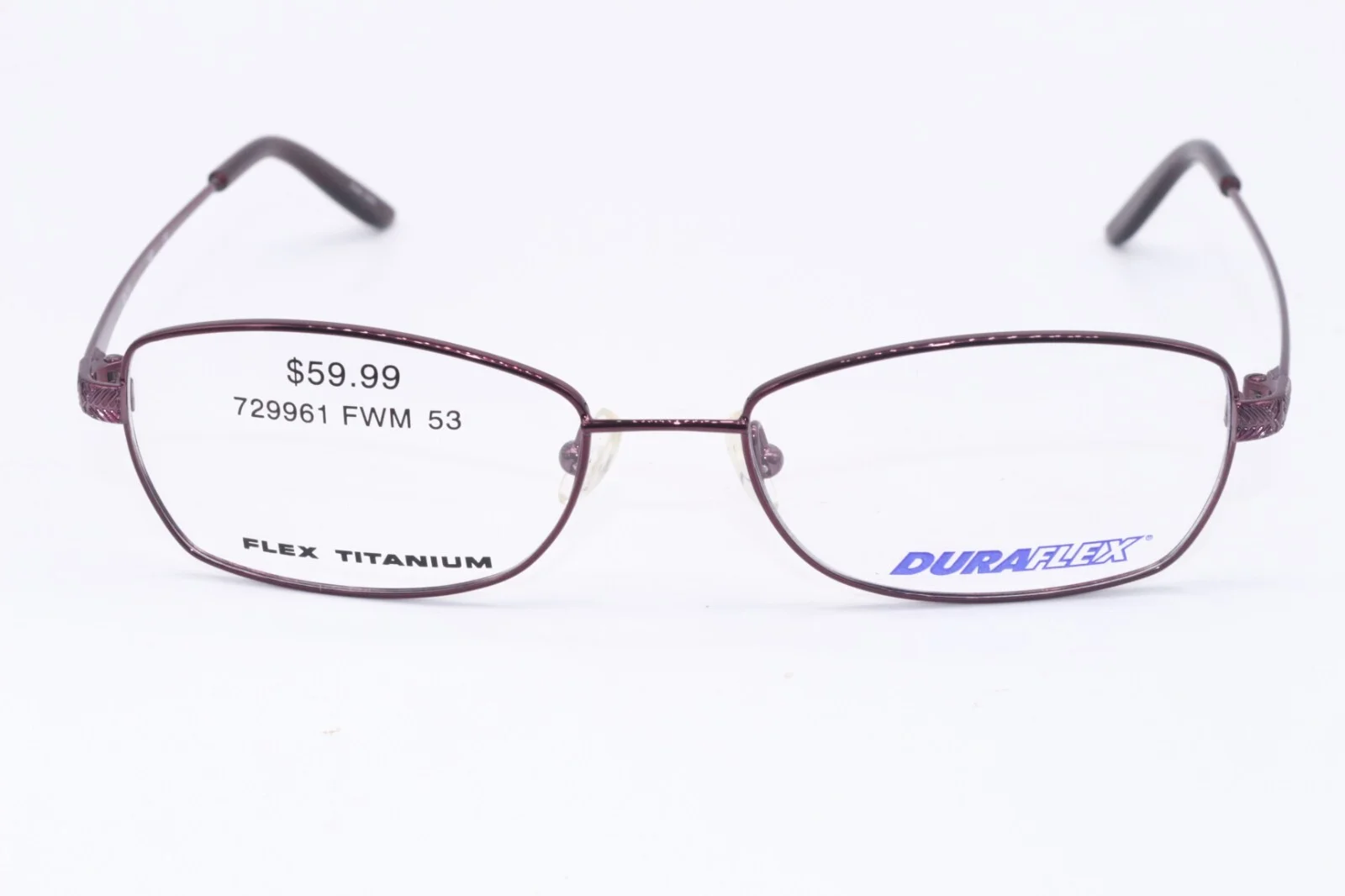 NEW DURAFLEX 2010 512 DARK BERRY VIOLET AUTHENTIC FRAMES EYEGLASSES 53-17 2