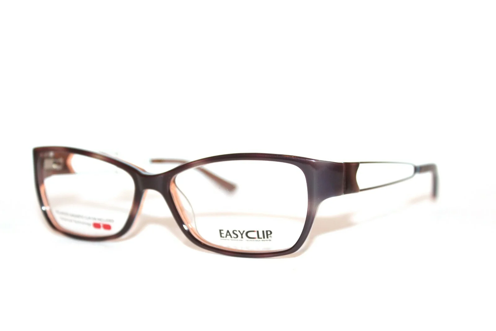 NEW EASYCLIP EC925 TORTOISE RX EYEGLASSES MAGNETIC POLARIZED CLIP-ON 52-14-135MM 3
