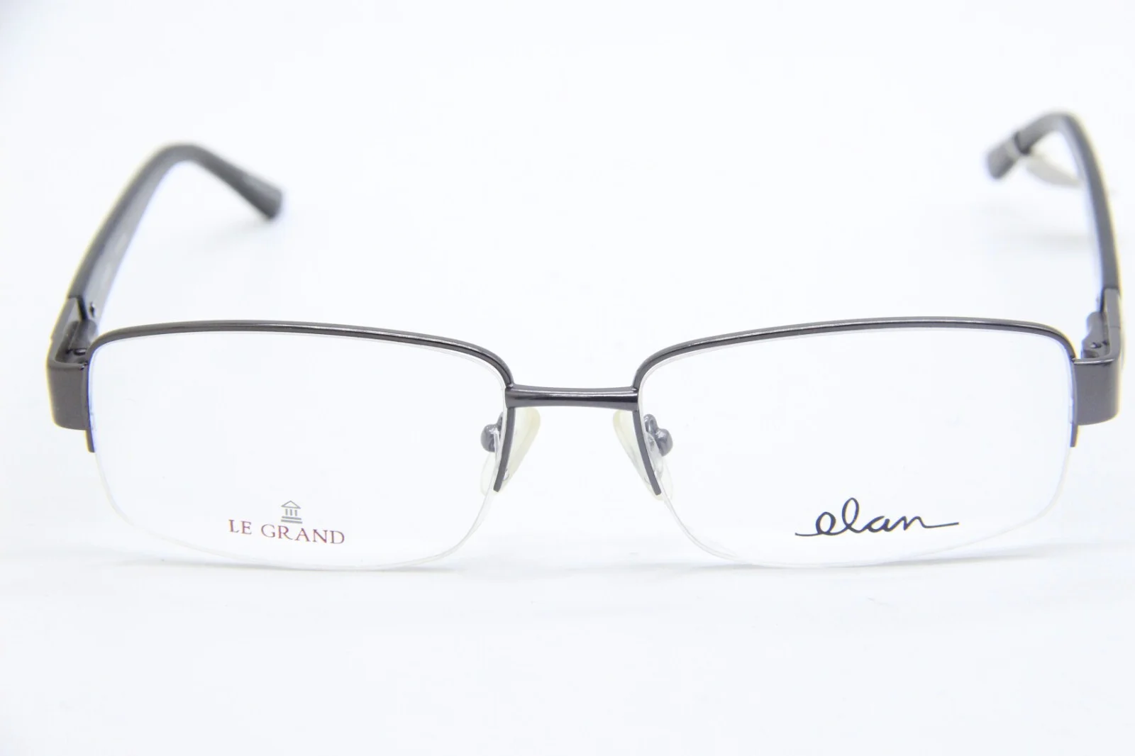 NEW ELAN LE GRAND 37-01 GUNMETAL BLACK AUTHENTIC FRAMES EYEGLASSES 57-18 2
