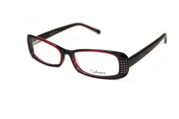 New! Enhance EN 3714 Womens Rectangular Eyeglass Frames 52-15-140 Burgundy