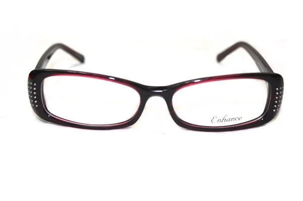 New! Enhance EN 3714 Womens Rectangular Eyeglass Frames 52-15-140 Burgundy 2