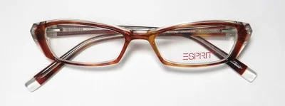 NEW ESPRIT 17364 EYEGLASS FRAME FULL-RIM CAT EYE 48-15-135 BROWN PLASTIC WOMENS 2