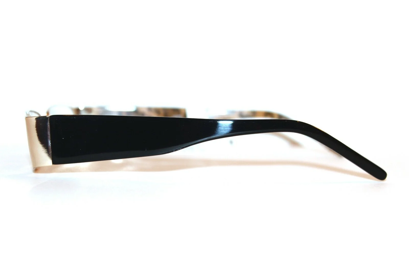 NEW ESSENCE ES121031 060 GOLD BLACK EYEGLASSES LARGE ADULTS RX FRAMES 53-20-145 4