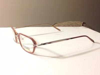 New ESSENCE EYEGLASS WOMENS FRAMES rust orange / multi color temples 51-23-140 2