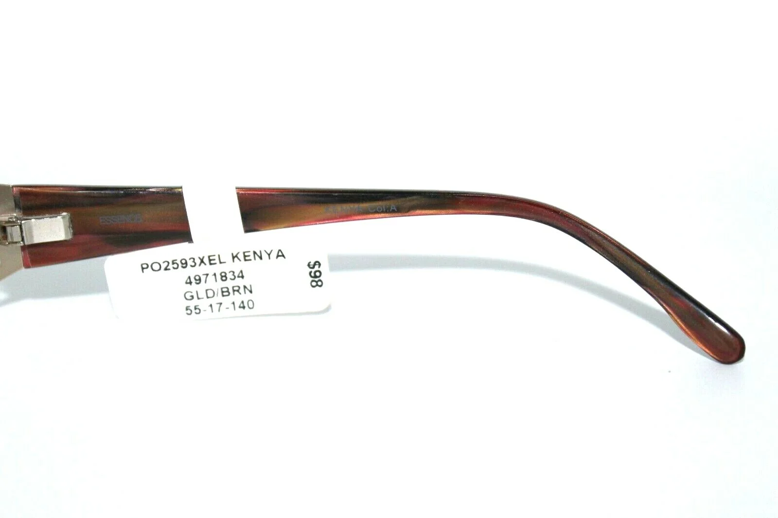 NEW ESSENCE KENYA PO2593XEL 22518 GOLD BROWN AUTHENTIC EYEGLASSES FRAMES 55MM RX 4