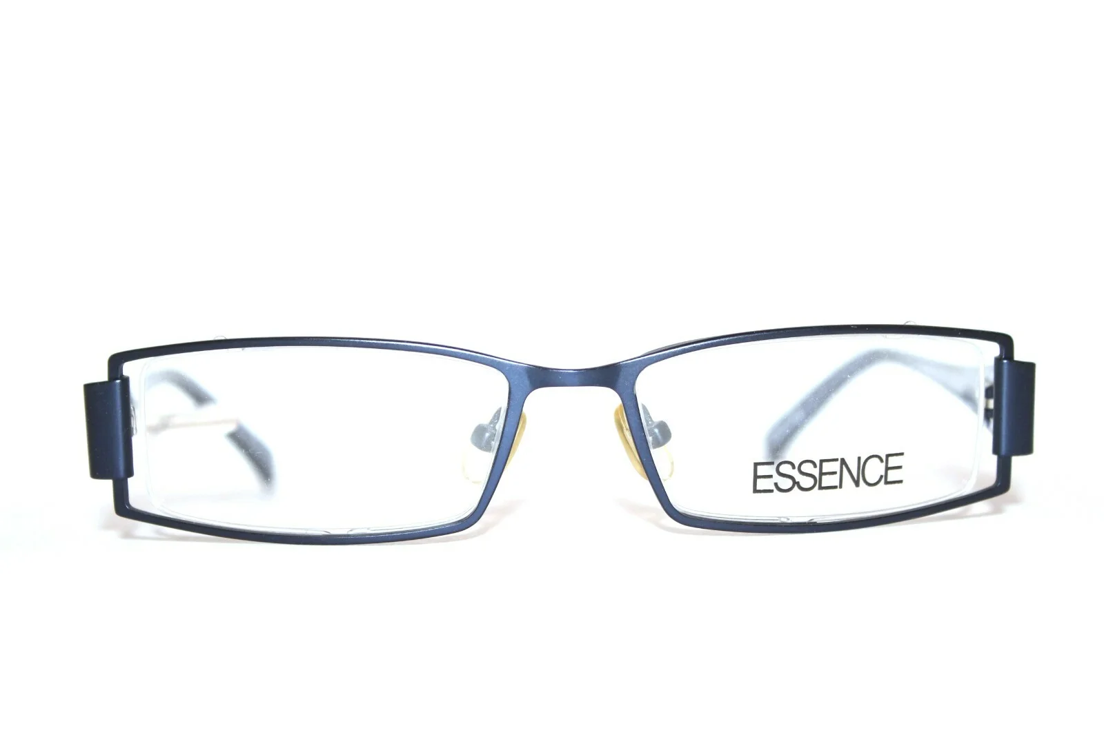 NEW ESSENCE NATALIE MATTE BLUE SEMI RIMLESS EYEGLASSES LARGE RX FRAMES 52-17-135 2