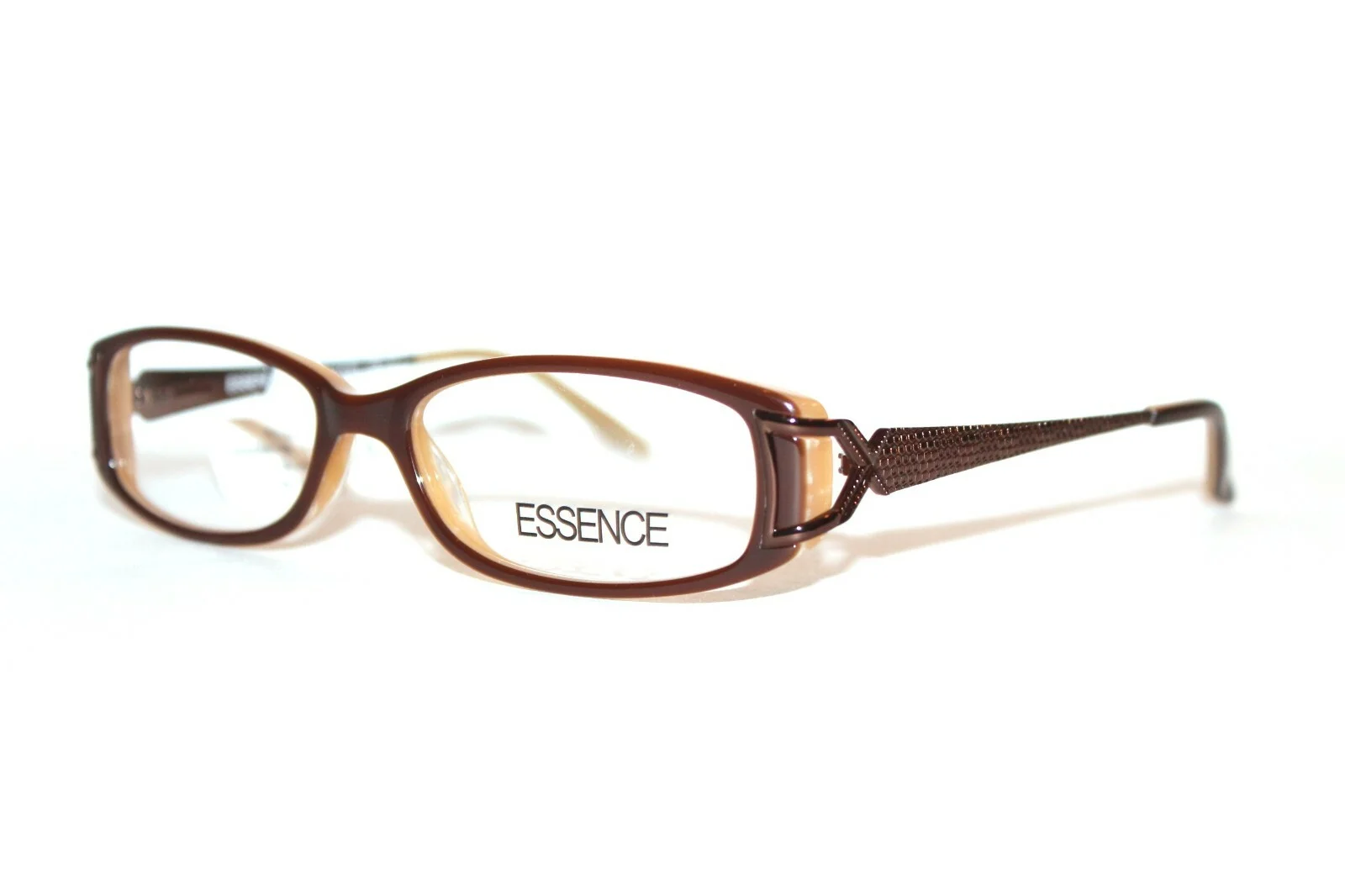 NEW ESSENCE RIHANA COL.A BROWN EYEGLASSES WOMENS RX LARGE RX FRAMES 54-16-135