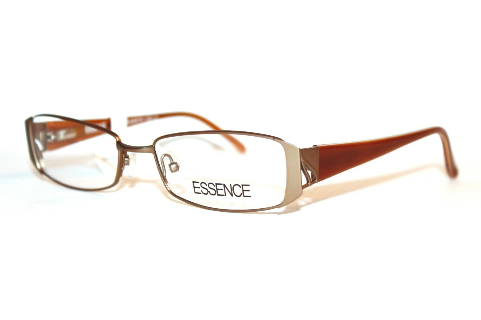 NEW ESSENCE SHERITA COL A MATTE BROWN EYEGLASSES WOMENS LARGE FRAMES 53-17-135