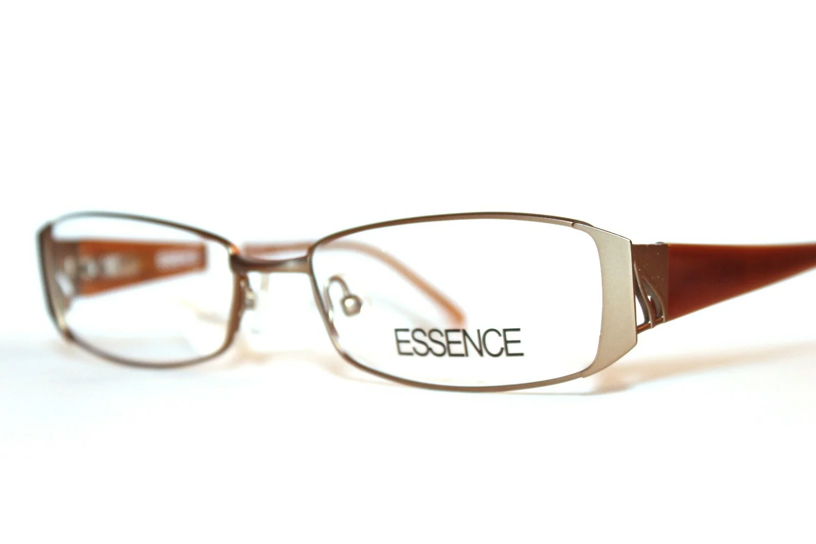 NEW ESSENCE SHERITA COL A MATTE BROWN EYEGLASSES WOMENS LARGE FRAMES 53-17-135 3